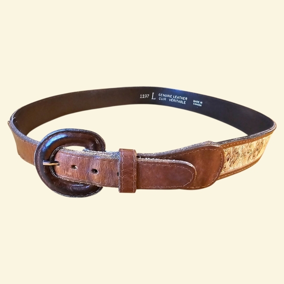 Vintage Accessories - Vintage Brown Tapestry Western Belt